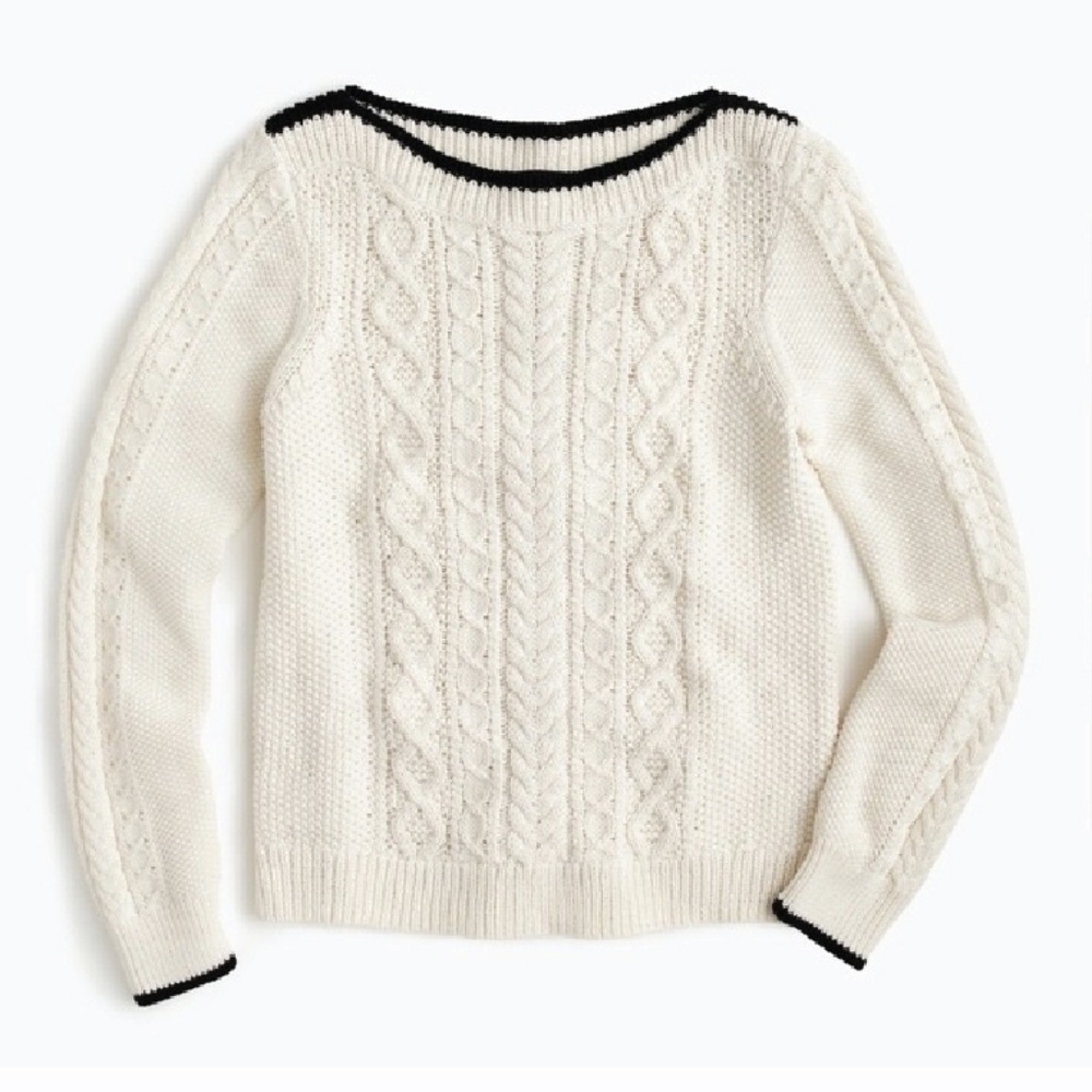 J.Crew TIPPED CABLE SWEATER